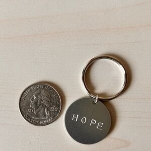 Silver HOPE Keychain